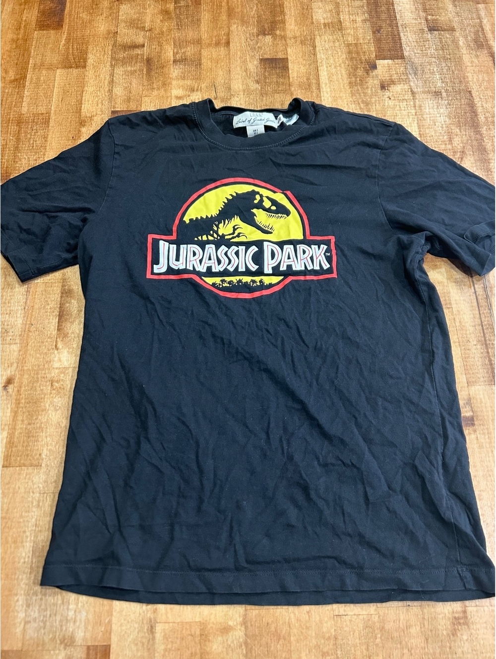 H&M Jurassic Park Black Graphic T-Shirt Size S